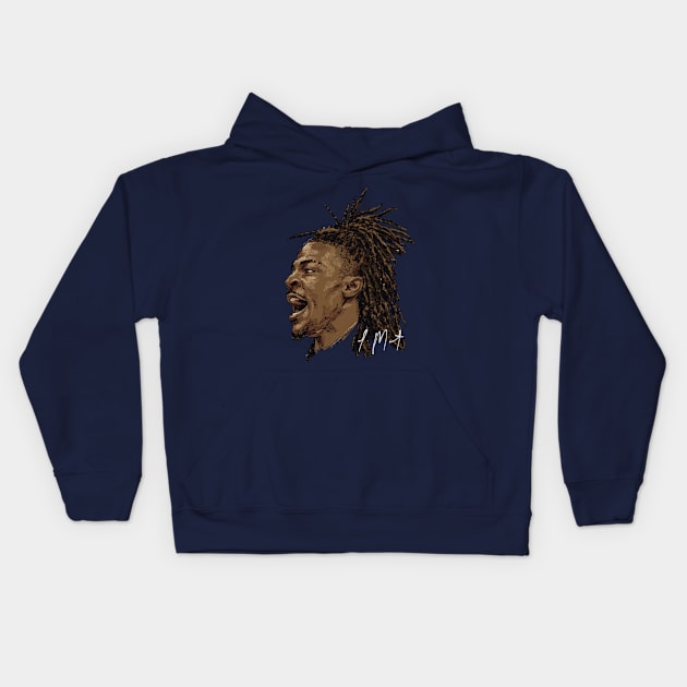 Ja Morant Memphis Scream Kids Hoodie by danlintonpro